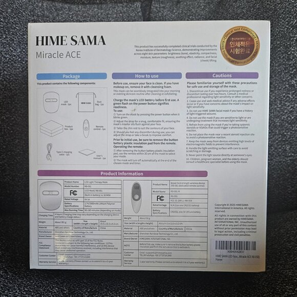 Face Mask LED Hime Sama Pro-Grade Anti-aging NEW! - Picture 7 of 7
